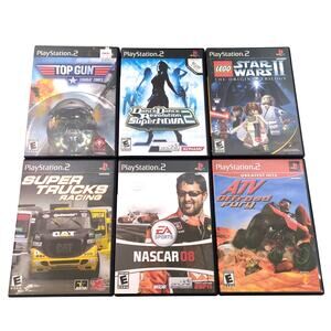PS2 Game Lot 6: Top Gun ATV Offroad Nascar DDR Supernova LEGO Star Wars II